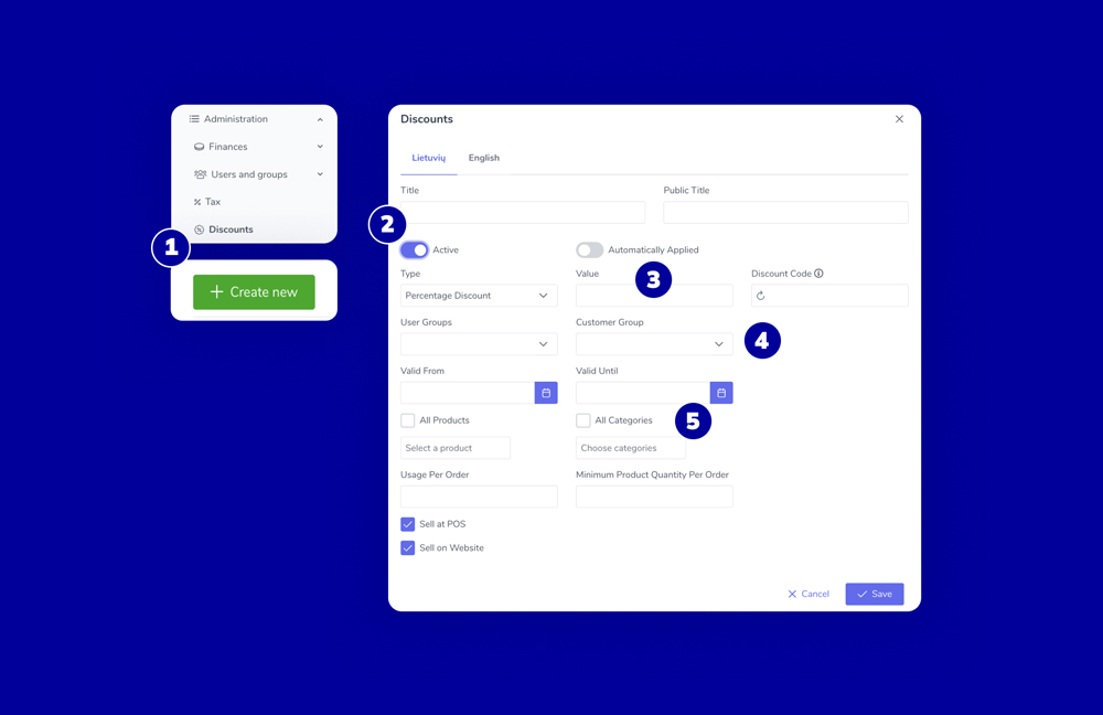 How to apply a discount through Paysera POS?